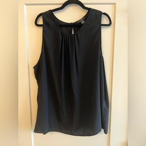 Halogen Sleeveless Work Top Black Size 3X